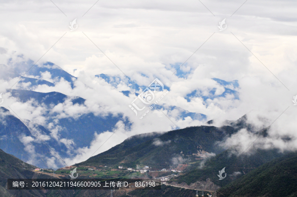 雪山,白云