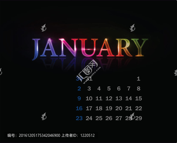 七彩2011月歷設(shè)計
