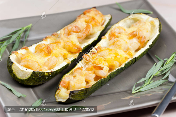 烤蝦對(duì)西葫蘆