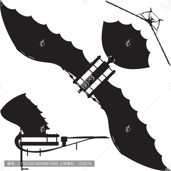 飛行機器Leonardo,Hang,Glider