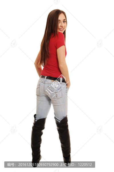 穿靴子的女孩。