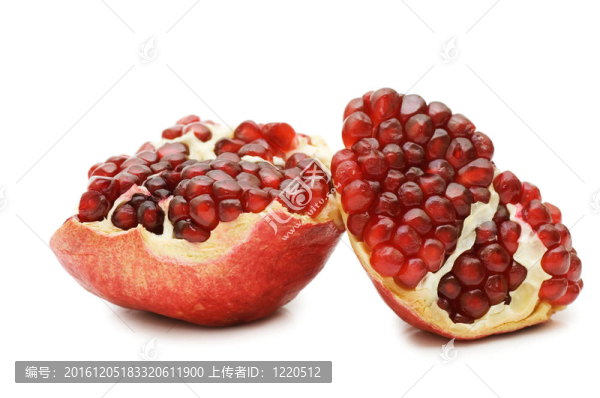 白背景石榴