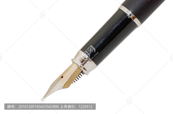 白色背景下的商務(wù)自來(lái)水筆
