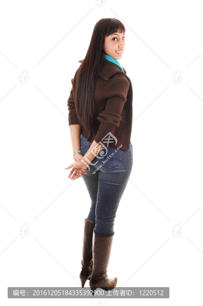 穿牛仔褲的女孩。