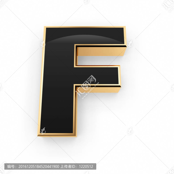 金屬字母F