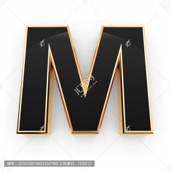 金屬字母M