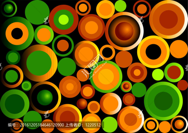 復(fù)古circles_green和橙色
