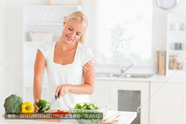 美女切片辣椒