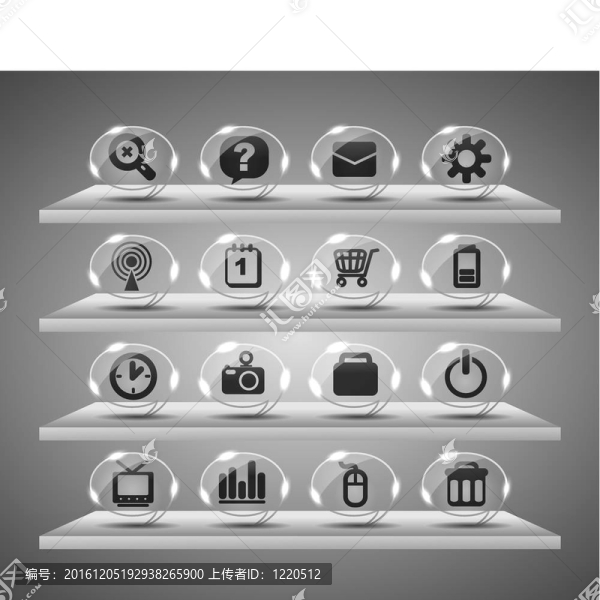 語音網(wǎng)站圖標(biāo)按鈕；透明的玻璃