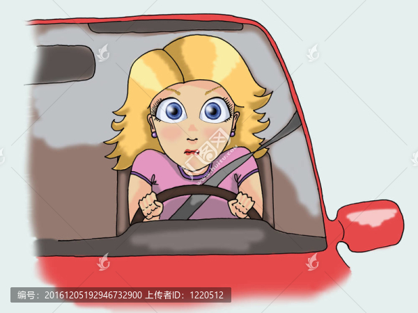 金發(fā)女郎開車