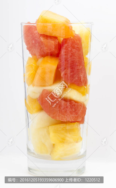 在玻璃摘要果汁