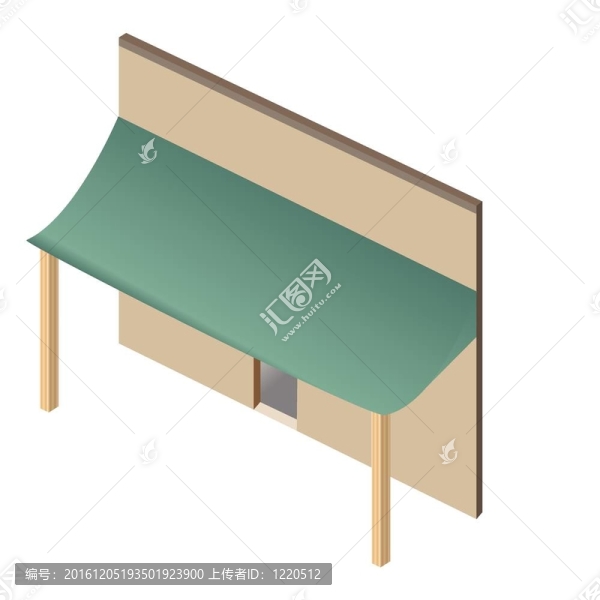 店面遮陽篷綠色