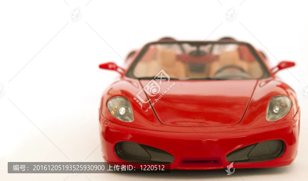 紅色跑車小型白色背景