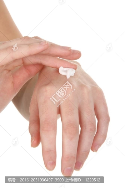 漂亮的手和潤膚霜