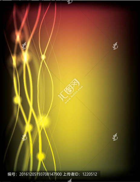 霓虹燈背景與波
