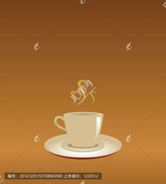 咖啡杯在抽象的背景