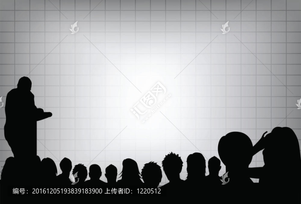 在一個(gè)商業(yè)會(huì)議或產(chǎn)品營(yíng)銷面前在觀眾面前做演講的人。在空白投影屏幕上添加副本文本。