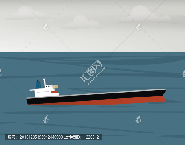 沉入海洋的原油船