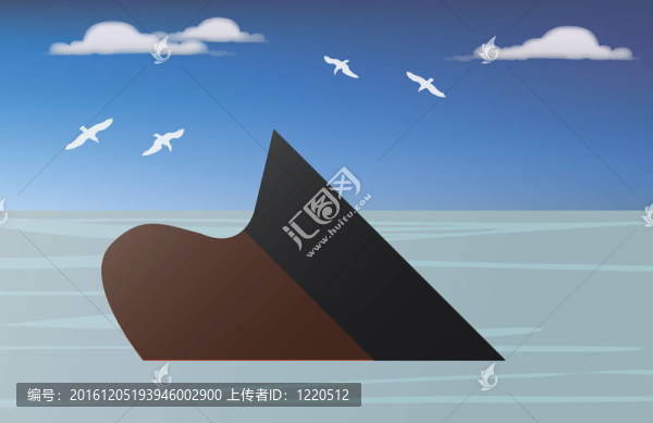 沉入海洋的原油船