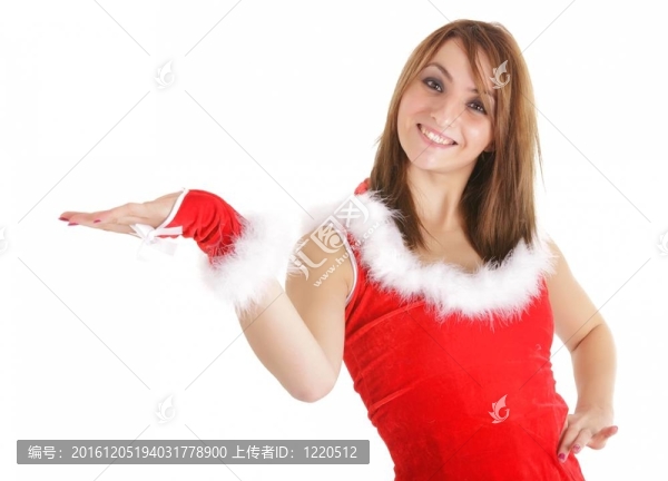 圣誕節(jié)的女人表現(xiàn)