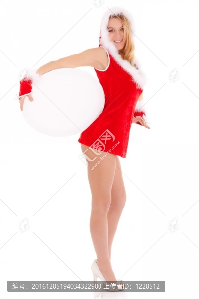 圣誕節(jié)的女人展示廣告