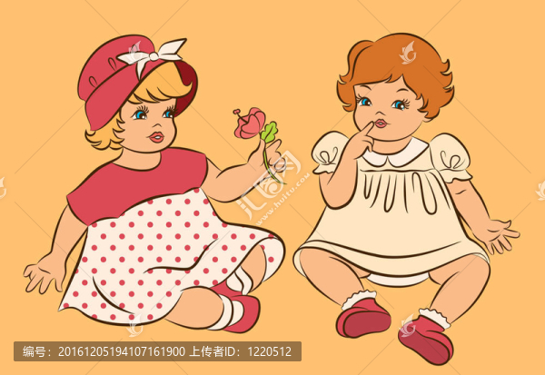 舊貨卡通小女孩。