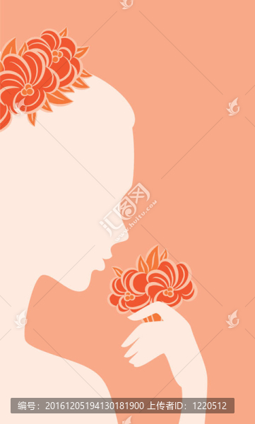 女人臉上的花