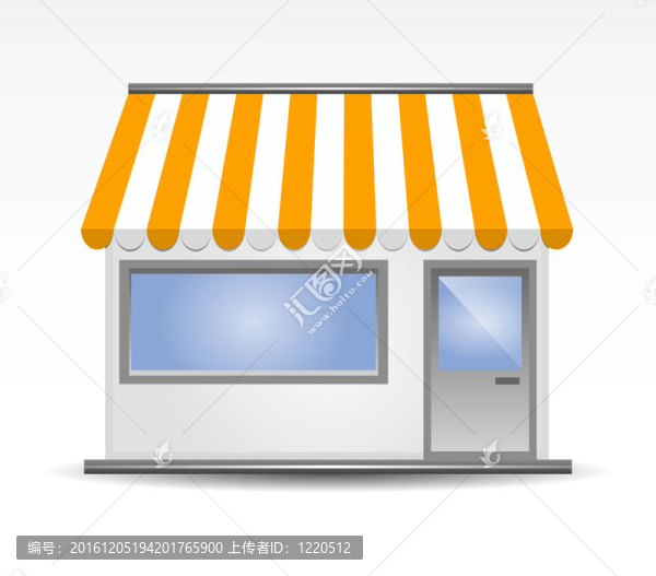 黃色的店面遮陽篷