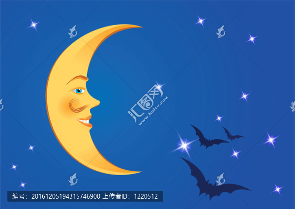 夜空中的月亮