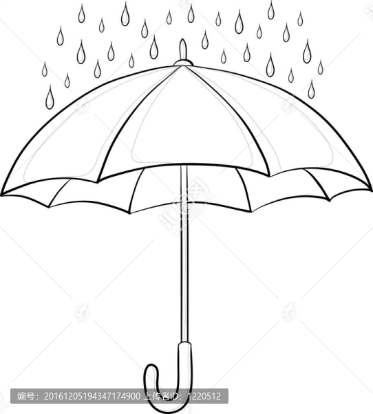 傘雨；輪廓