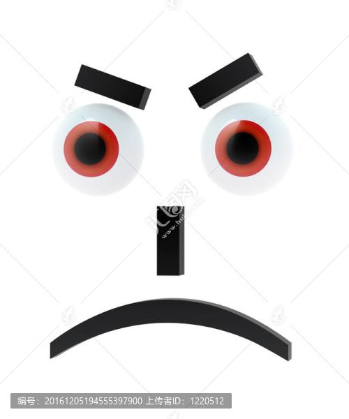 積極表情的紅眼睛