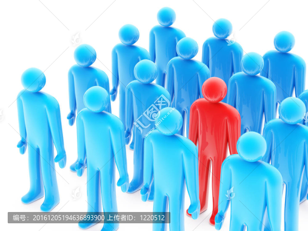 許多藍(lán)色民族之間的一個紅色身影