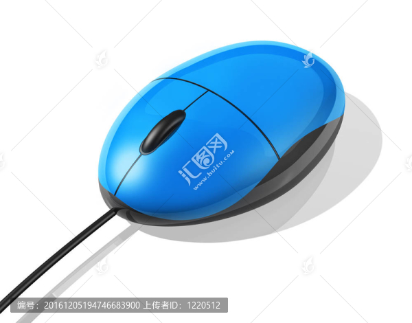 藍色的電腦鼠標