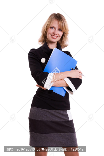 商業(yè)婦女與文件。