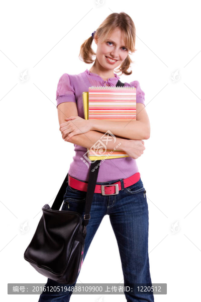 穿制服的高中女生的文件