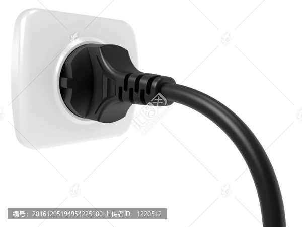 紅色電插頭和電源插座