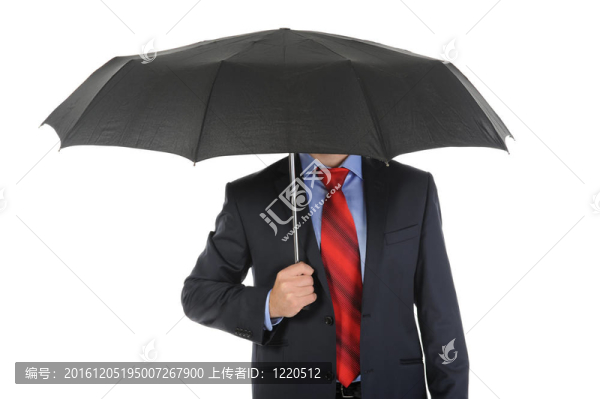 商人用傘的形象