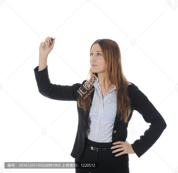 商人拿著一支筆
