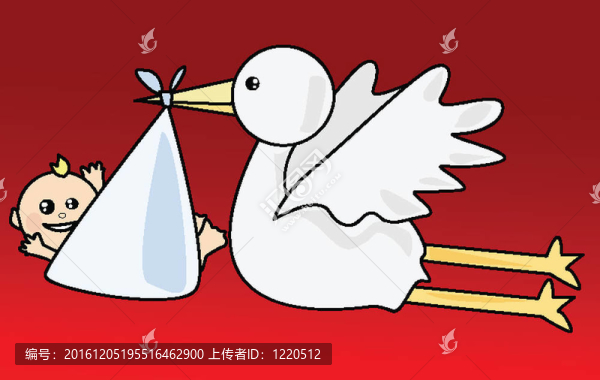 鸛和嬰兒圖