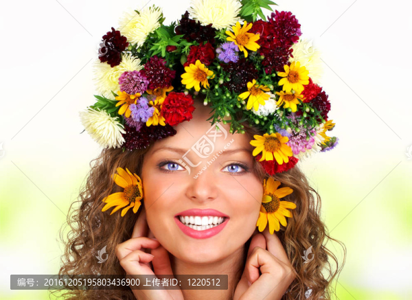 女人與花