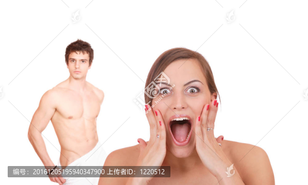 毛巾年輕夫婦