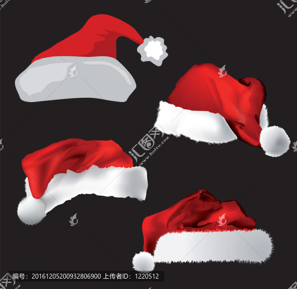 設(shè)置黑色圣誕帽。