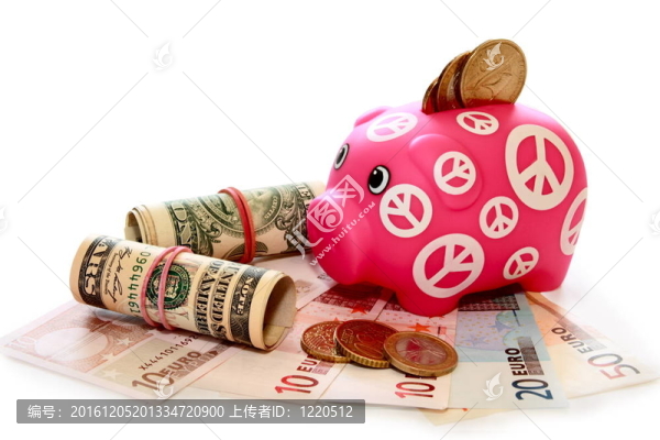 粉紅色存錢(qián)罐的背景說(shuō)明。