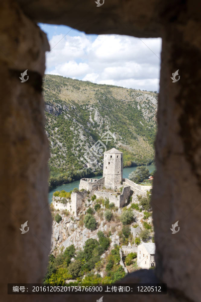 pocitelj堡附近的莫斯塔爾；Bosnia