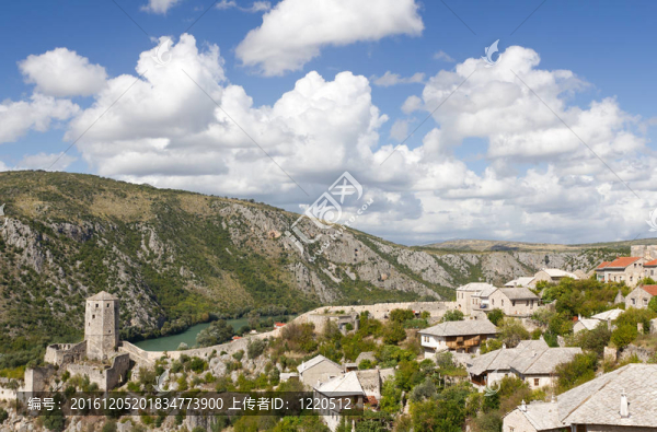 pocitelj堡附近的莫斯塔爾；Bosnia