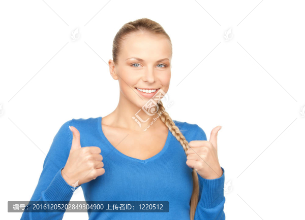 豎起大拇指