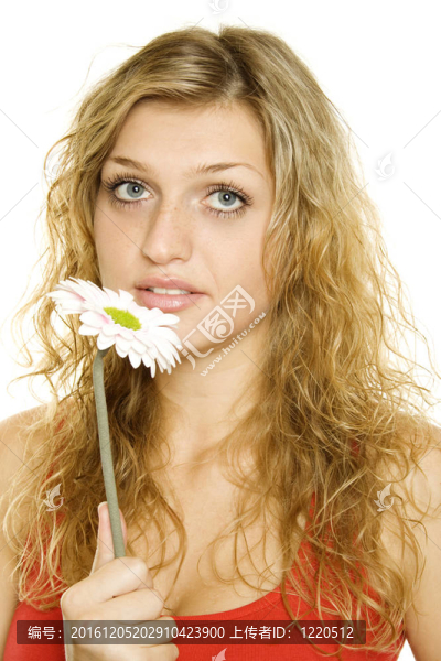 女人與花