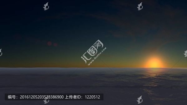 遠洋山水的日落