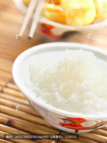 米飯粥的特寫