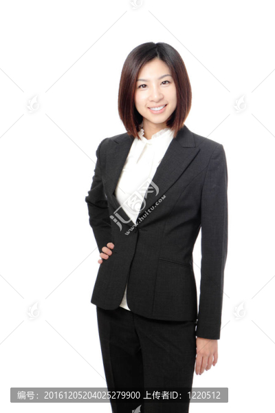 美麗商業(yè)女性自信微笑肖像